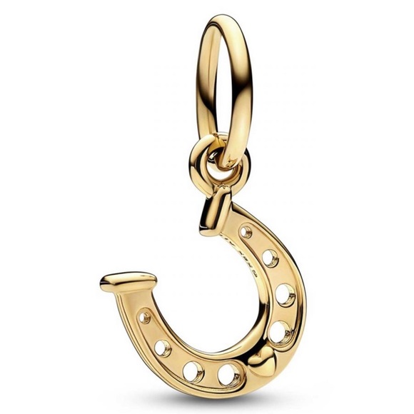 New Pandora 14k Gold Horseshoe Charm PRICE FIRM - Picture 1 of 7